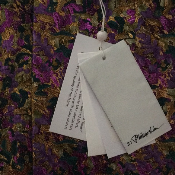 3.1 Phillip Lim Single-Pleat A-Line Jacquard Skirt - Picture 4 of 4